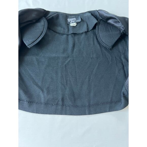 Dawn Joy Fashions Long Sleeve Cropped Jacket Shoulder Pads Size 7-8 Black VTG80s - Picture 5 of 11